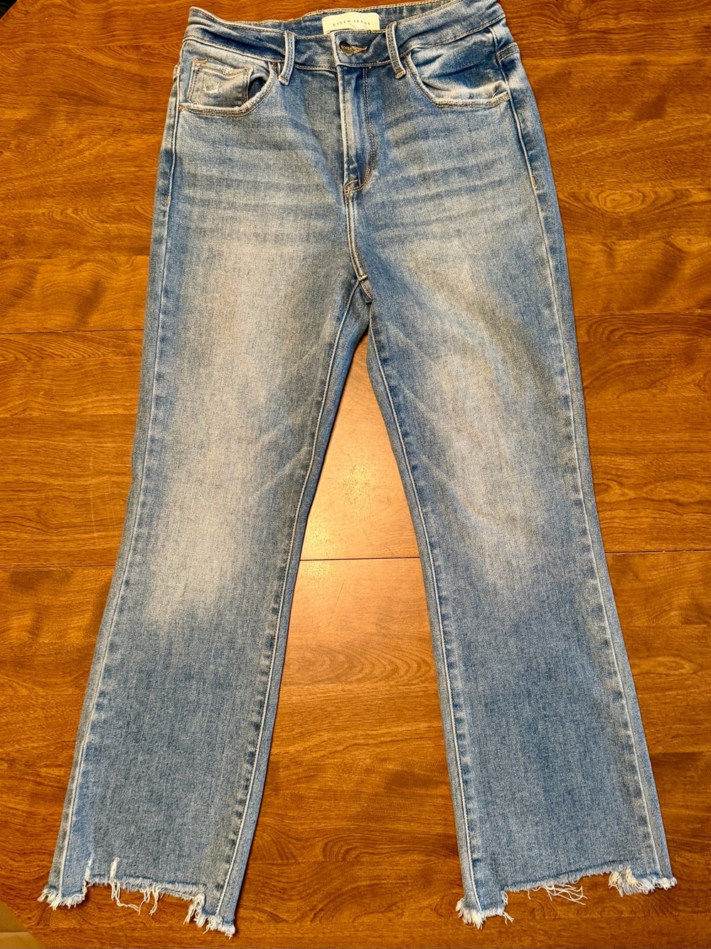 Risen RDP5405 High Rise Straight Leg Crop Jeans 5/27 Medium Wash NWOT